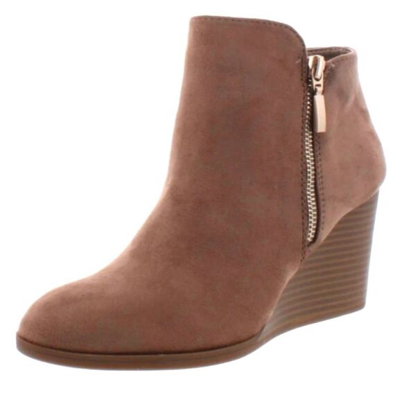 BRAND new Brown wedge booties sz.10 - Picture 1 of 8